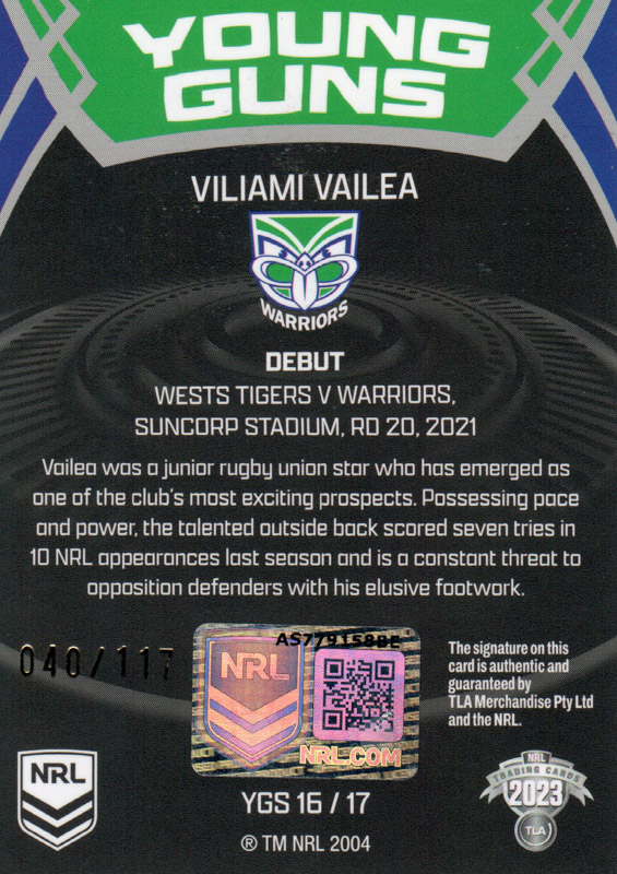 Viliami Vailea back