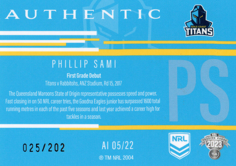 Phillip Sami back