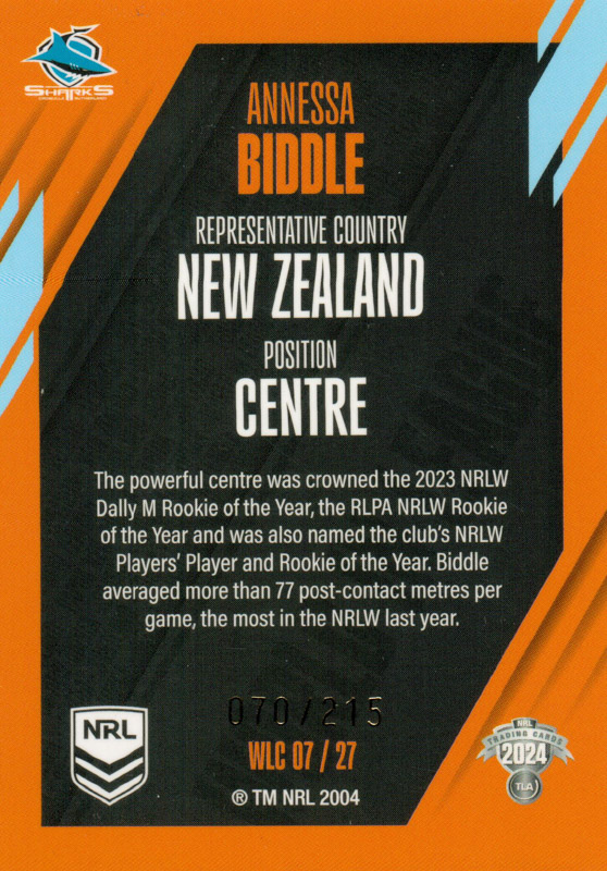 Annessa Biddle back