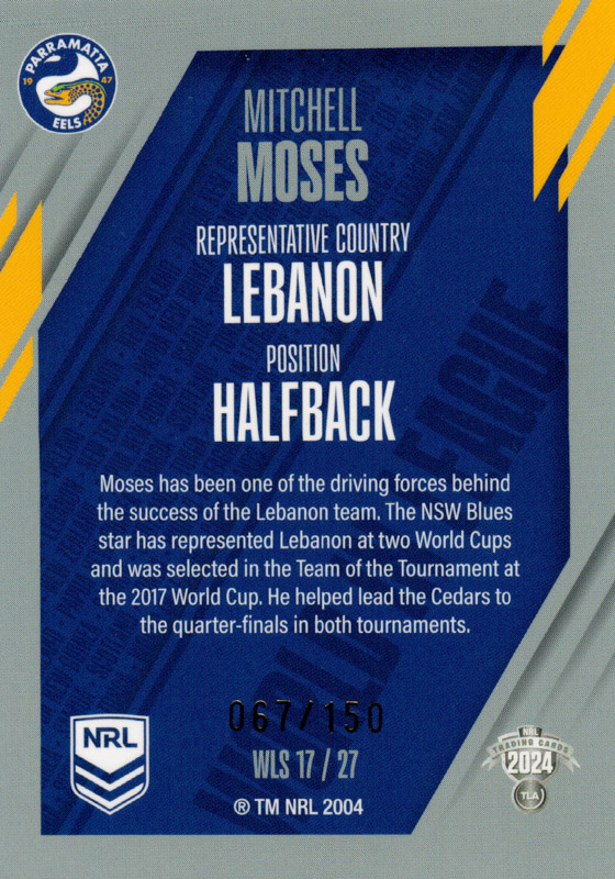 Mitchell Moses back