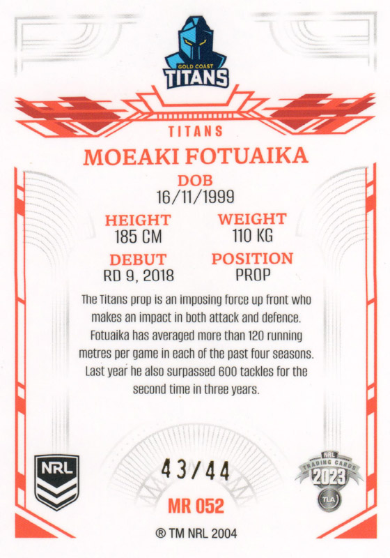 Moeaki Fotuaika back