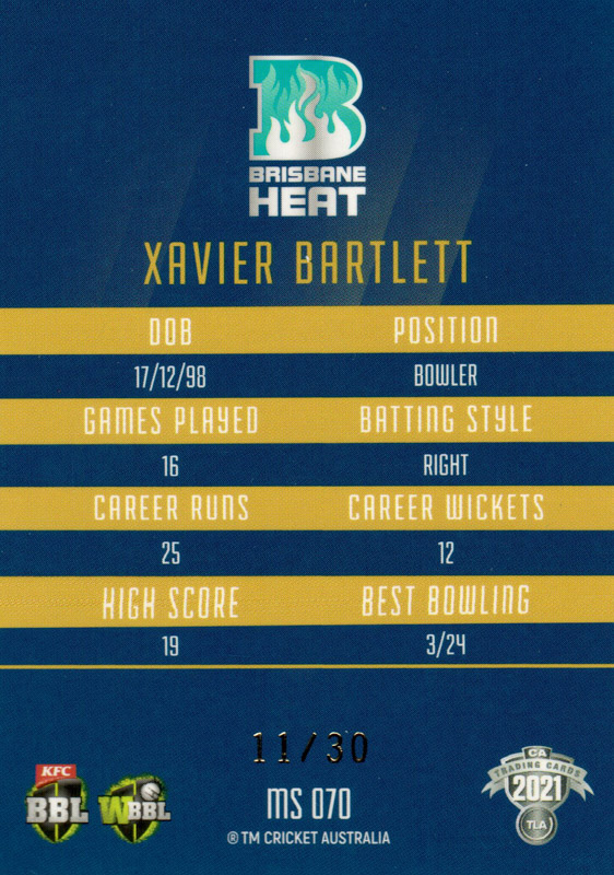 Xavier Bartlett back