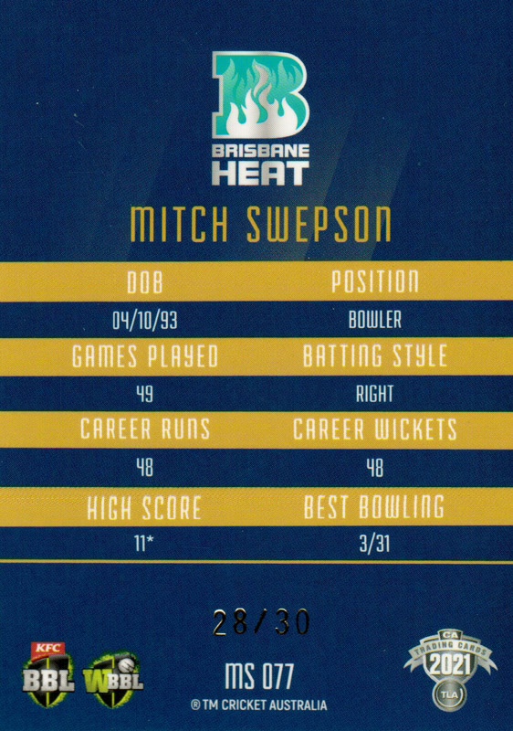 Mitchell Swepson back