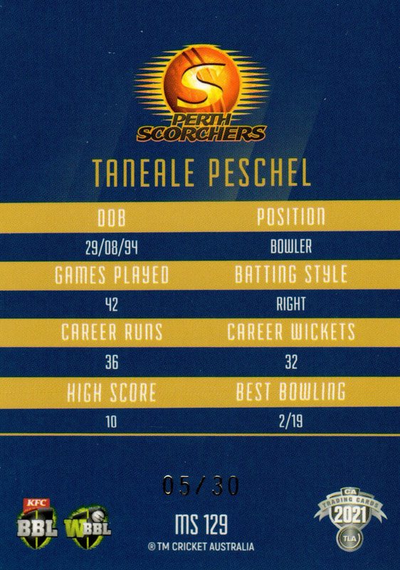 Taneale Peschel back