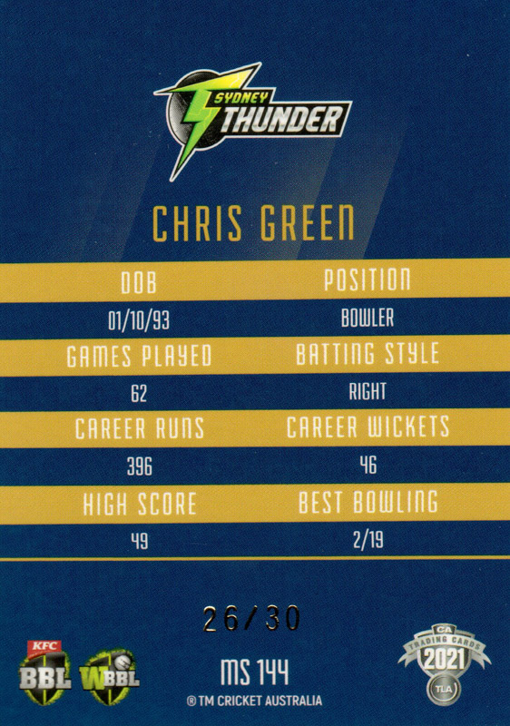 Chris Green back