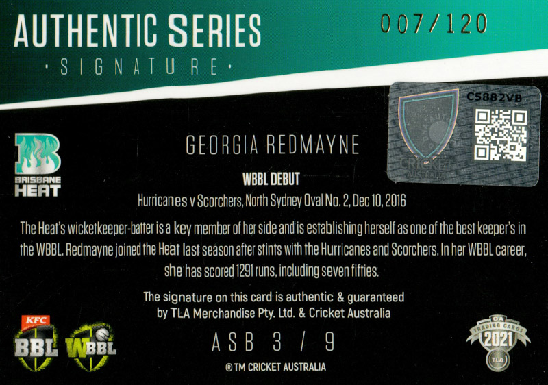 Georgia Redmayne back