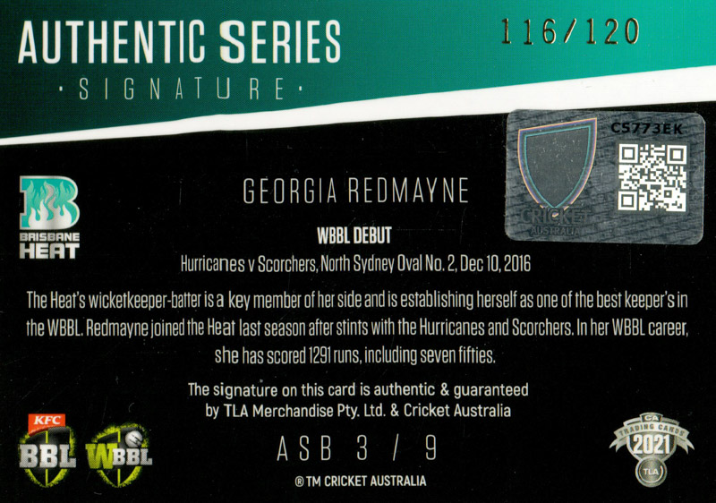 Georgia Redmayne back