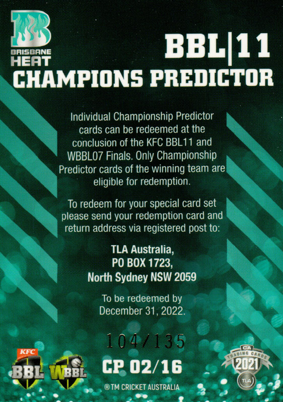 Brisbane Heat - BBL 11 back