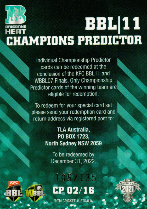 Brisbane Heat - BBL 11 back