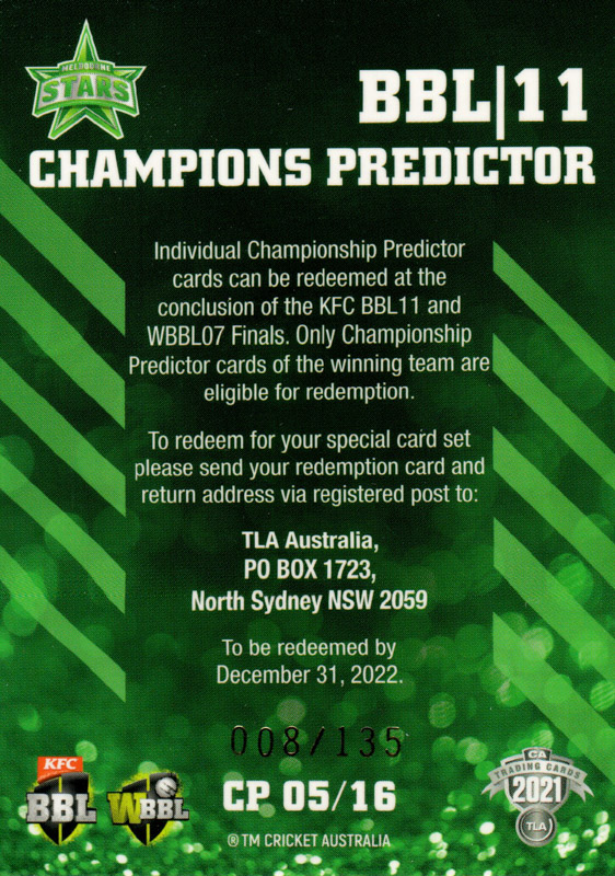 Melbourne Stars - BBL 11 back