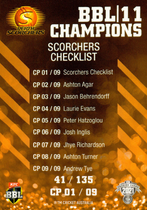 Perth Scorchers - BBL 11 back