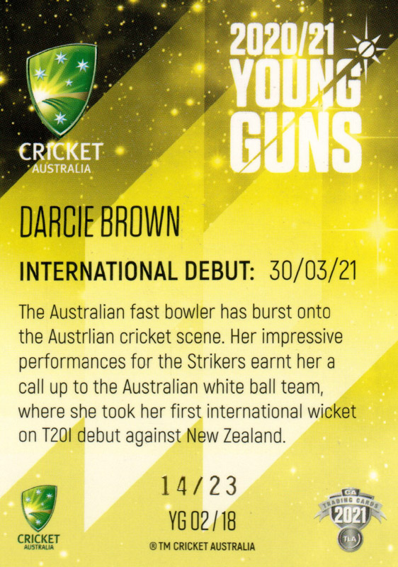Darcie Brown back