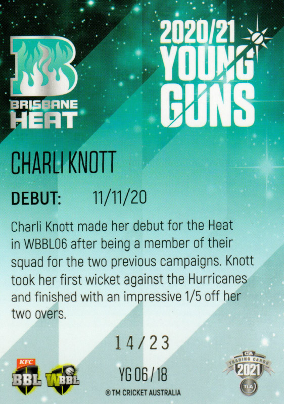 Charli Knott back