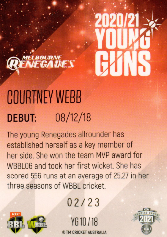 Courtney Webb back