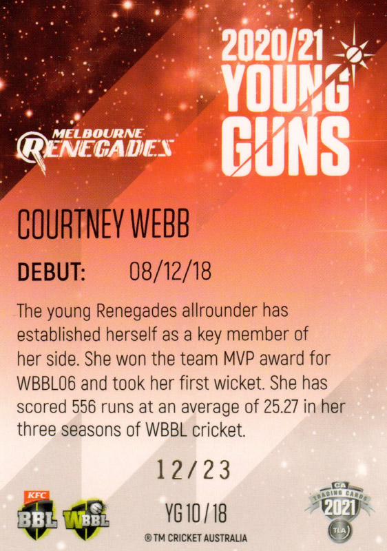 Courtney Webb back