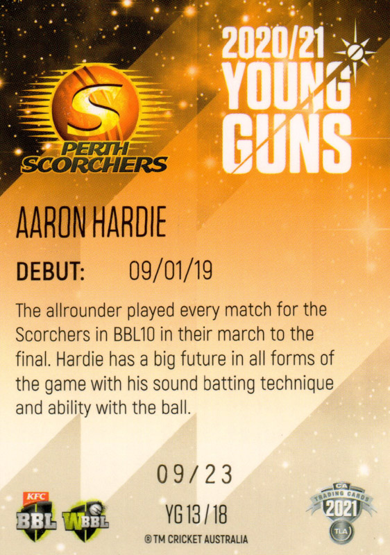 Aaron Hardie back