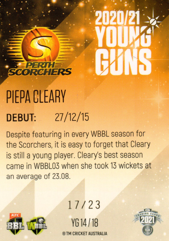 Piepa Cleary back