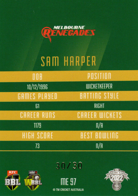 Sam Harper back