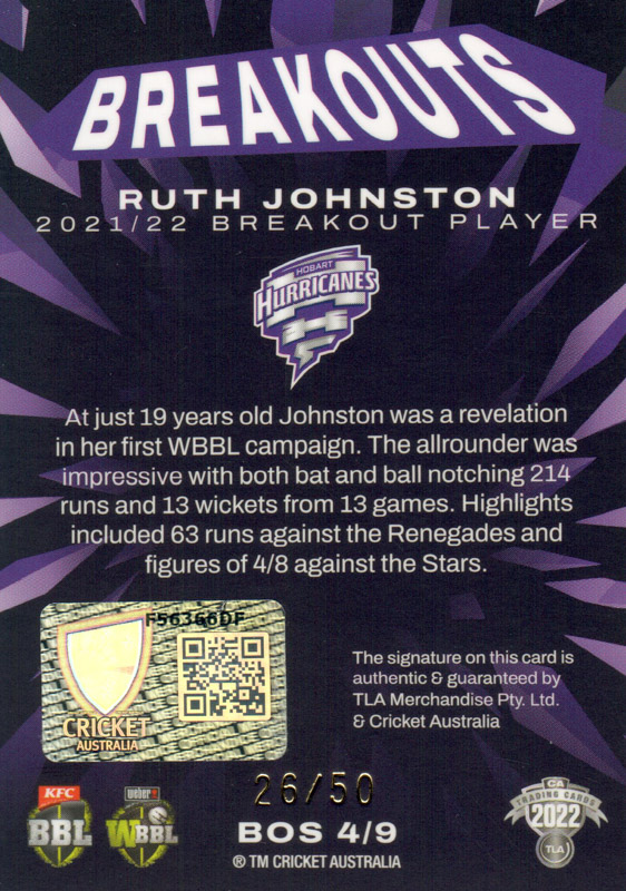 Ruth Johnston back