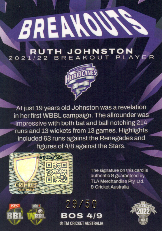 Ruth Johnston back