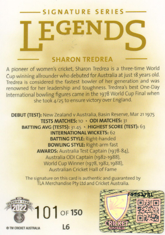 Sharon Tredrea back