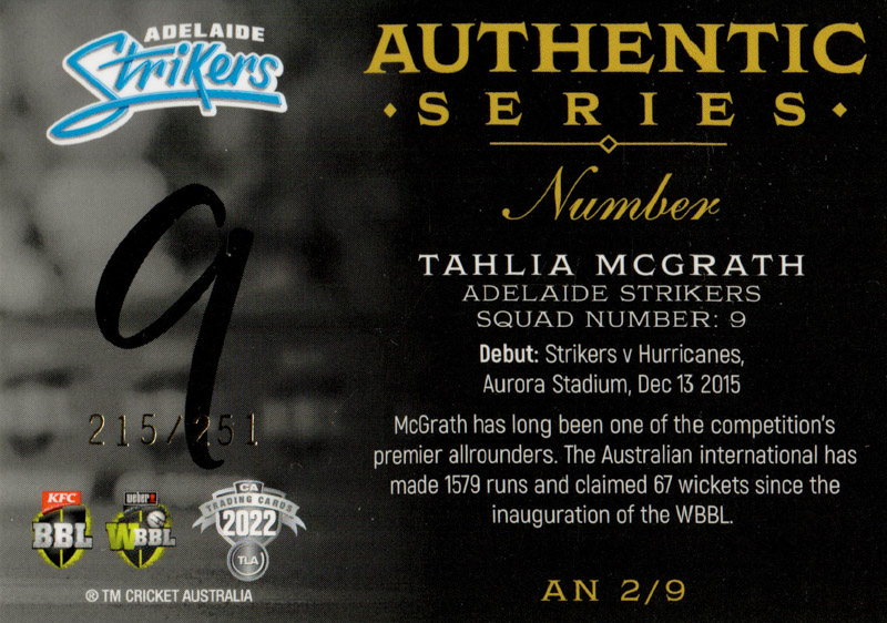 Tahlia McGrath back