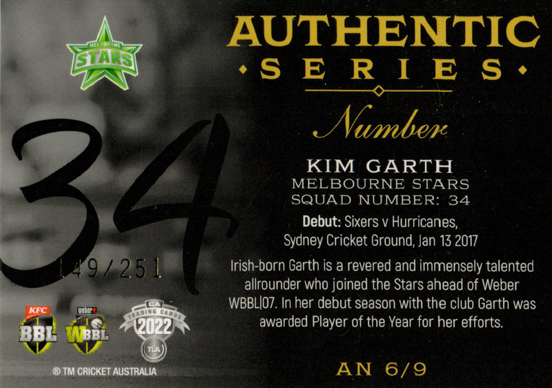 Kim Garth back