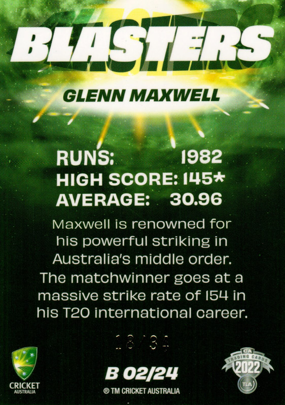 Glenn Maxwell back