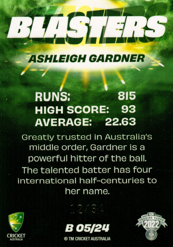 Ashleigh Gardner back
