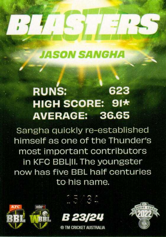 Jason Sangha back