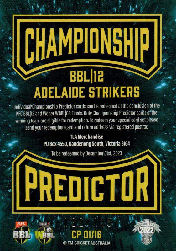 Adelaide Strikers back