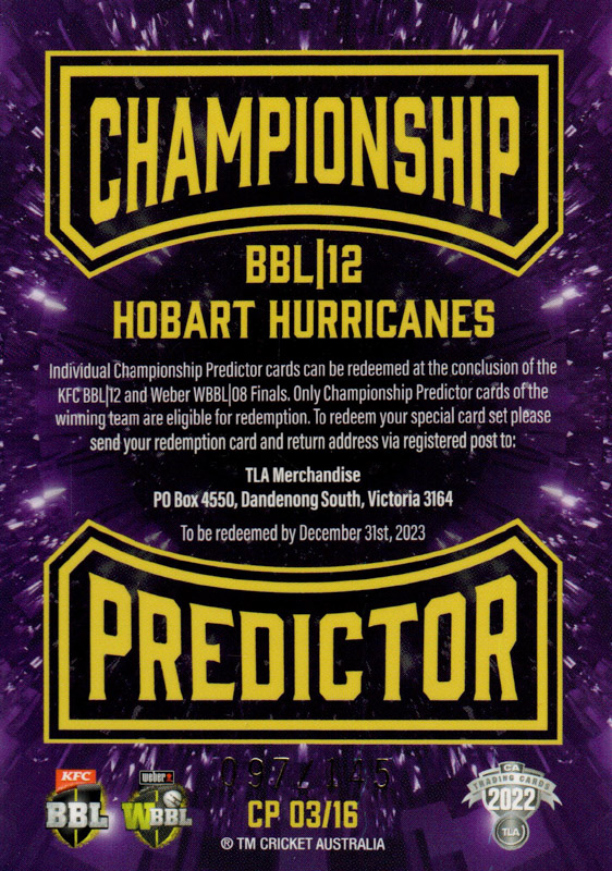 Hobart Hurricanes back