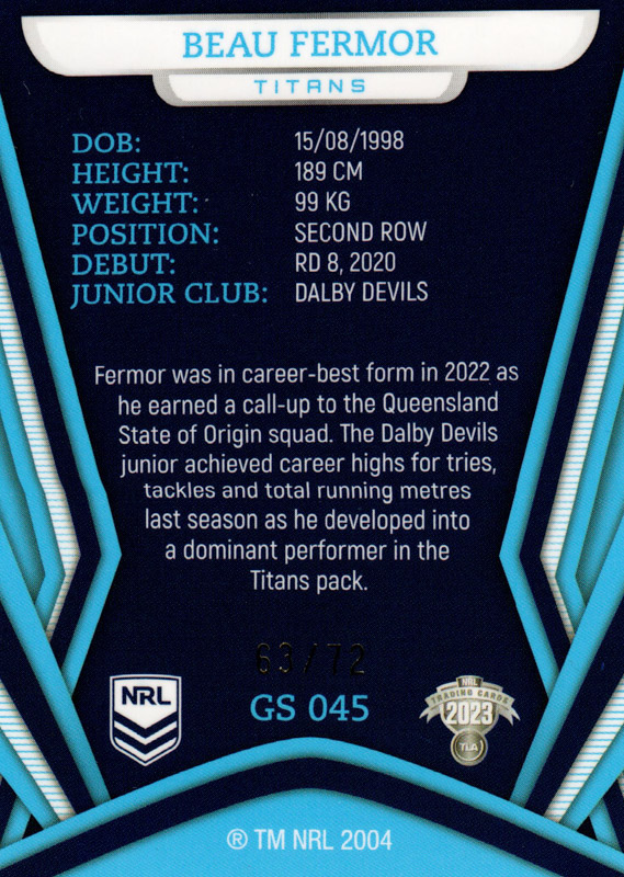 Beau Fermor back