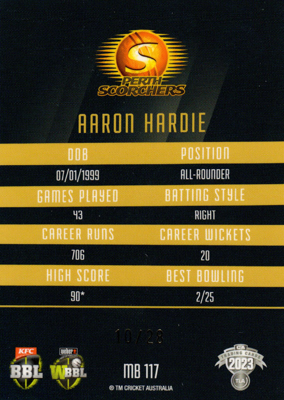 Aaron Hardie back