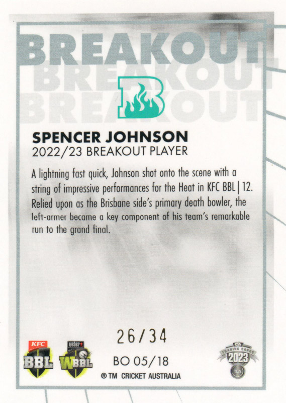 Spencer Johnson back