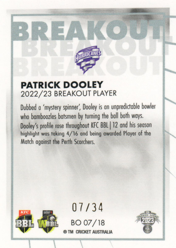 Patrick Dooley back