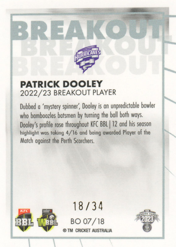 Patrick Dooley back