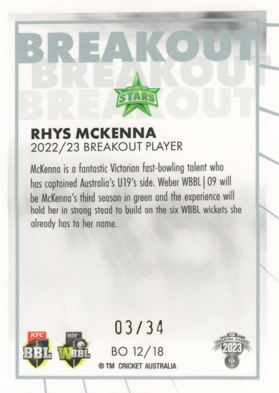 Rhys McKenna back
