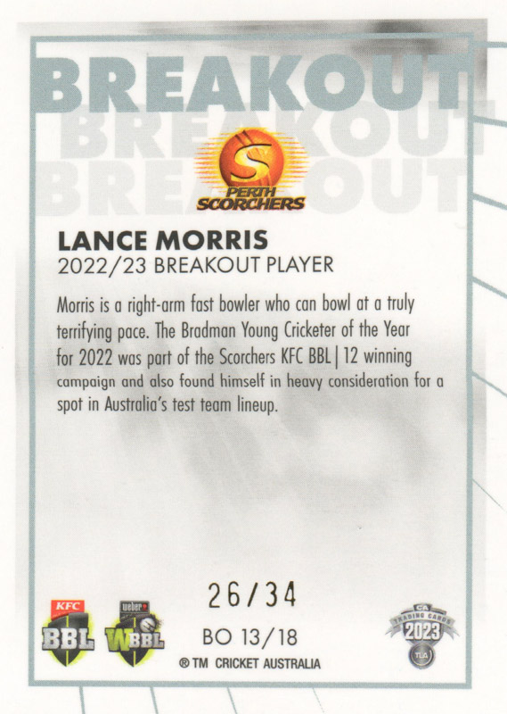 Lance Morris back