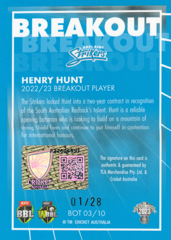 Henry Hunt back