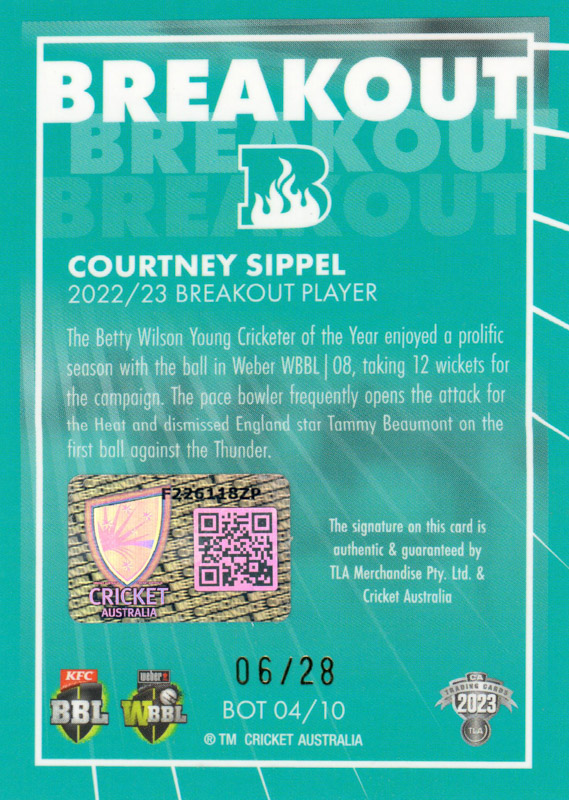 Courtney Sippel back