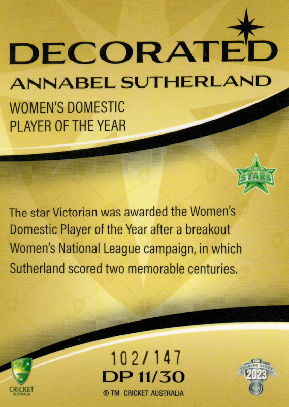 Annabel Sutherland back