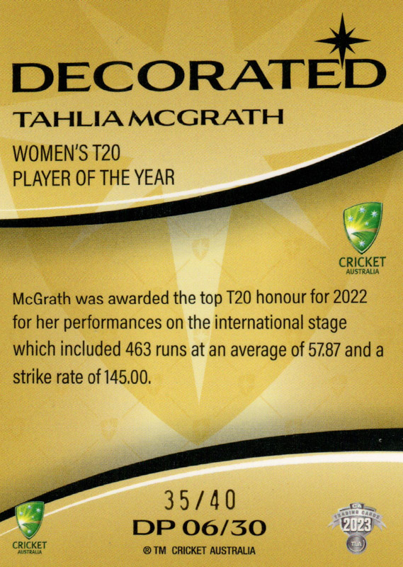 Tahlia McGrath back