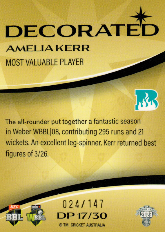 Amelia Kerr back