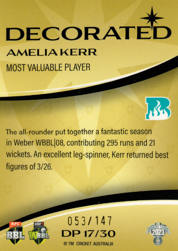 Amelia Kerr back