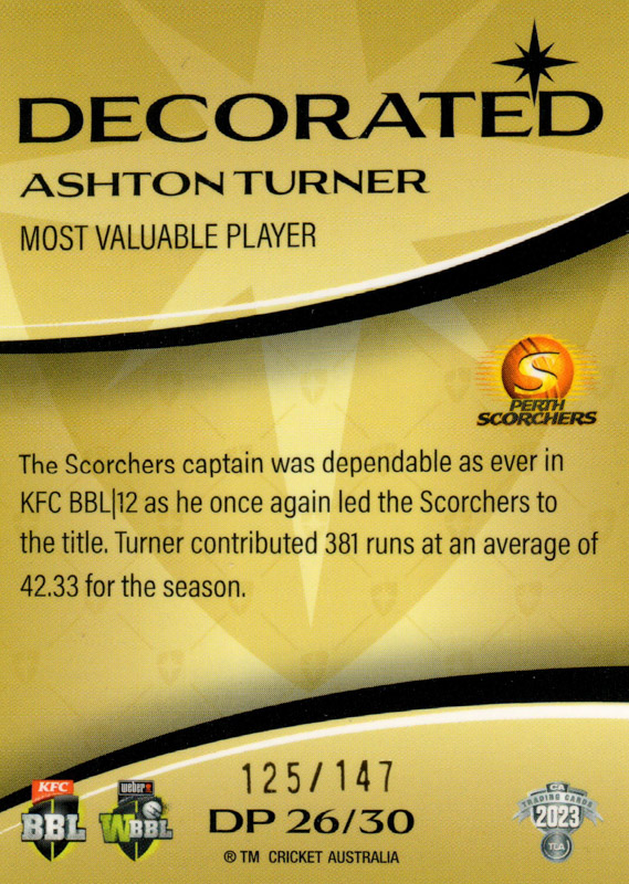 Ashton Turner back