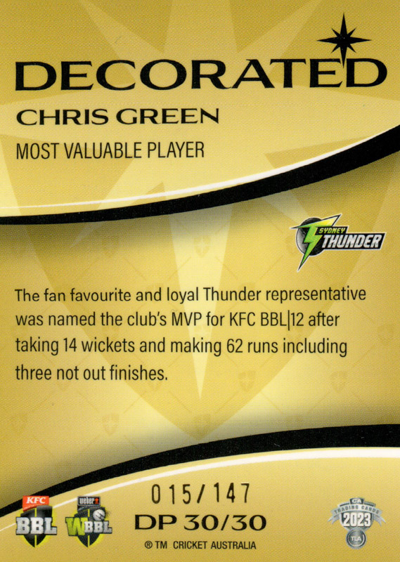 Chris Green back