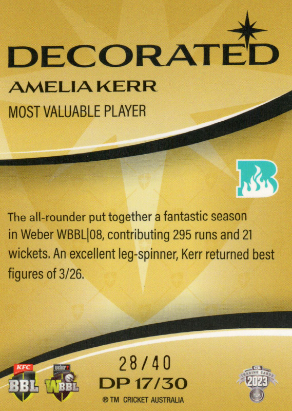 Amelia Kerr back