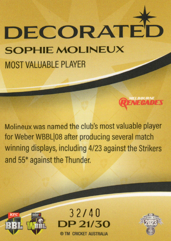 Sophie Molineux back