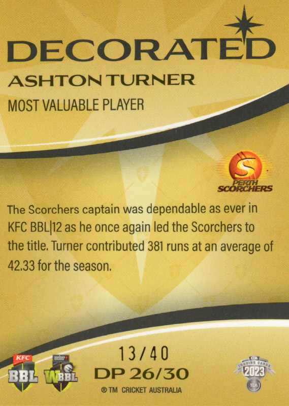 Ashton Turner back